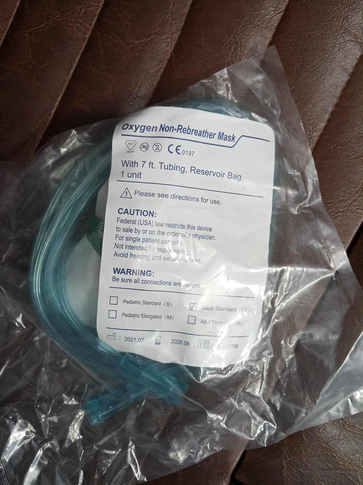 Oxygen Non-Rebreather Mask